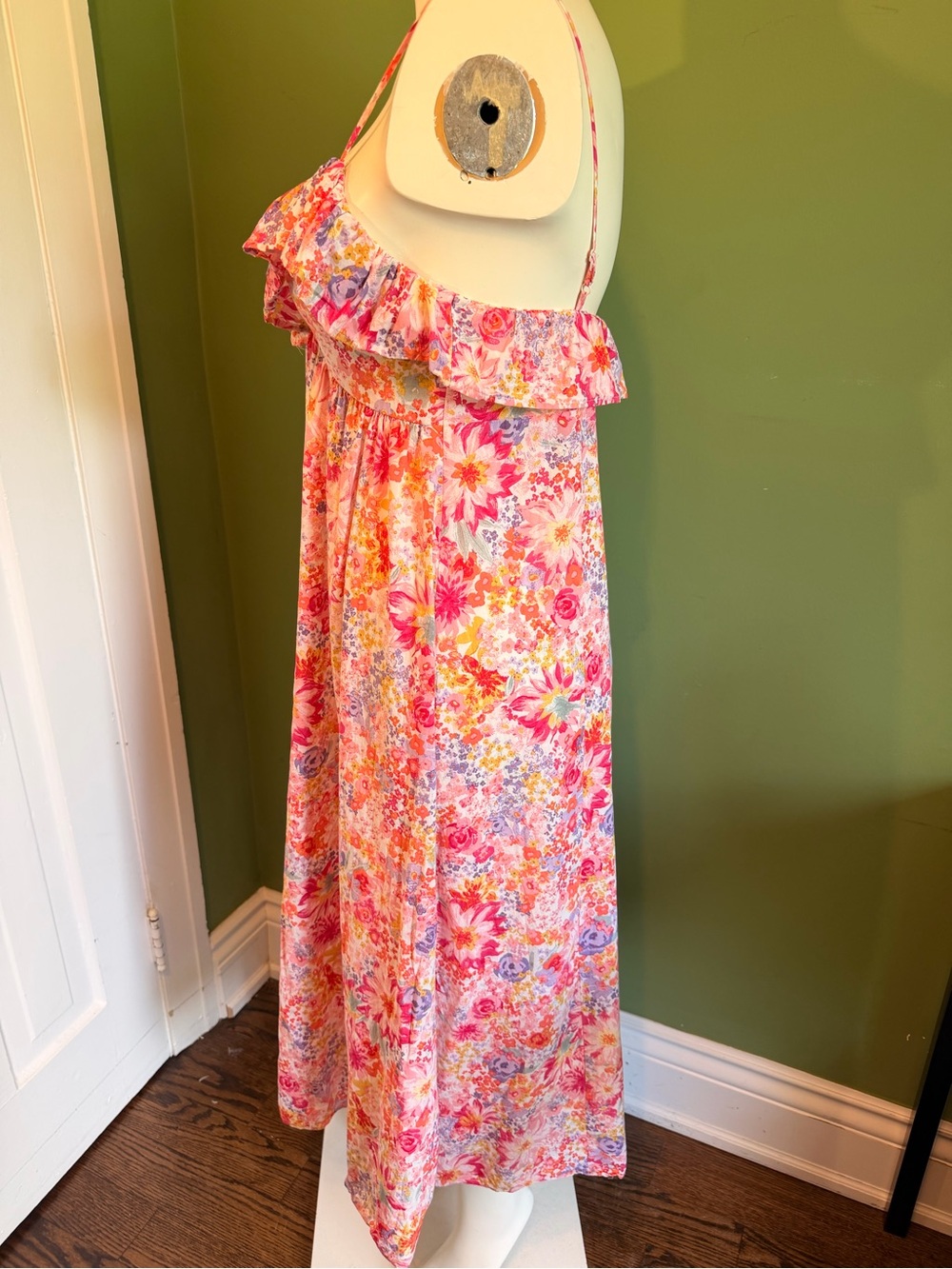H&M Pink Multi Floral Ruffle Sundress for Girls - Picture 3 of 7